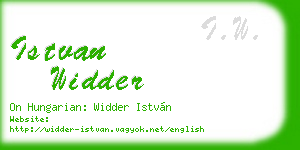 istvan widder business card