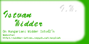 istvan widder business card